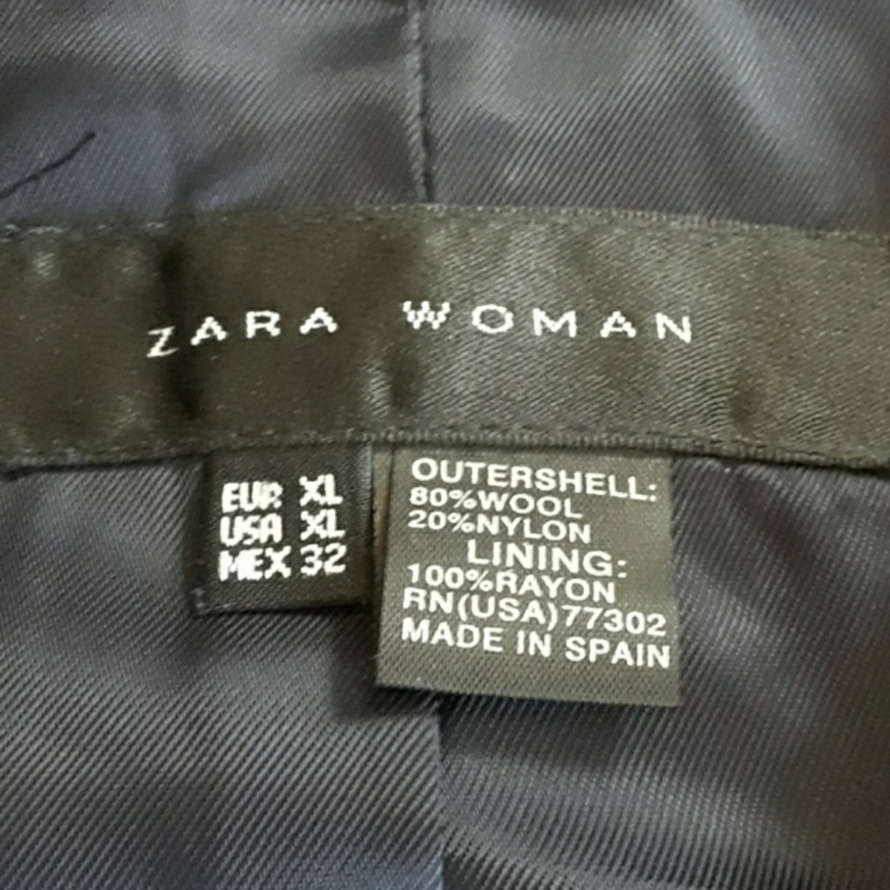 Zara EUC WOOL velvet 3/4 sleeve jacket - Picture 6 of 7